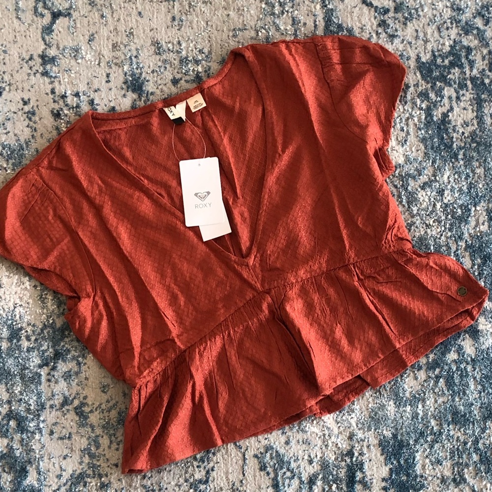 Roxy “Sweet Release” Short Sleeve Crop Top - Picture 4 of 5
